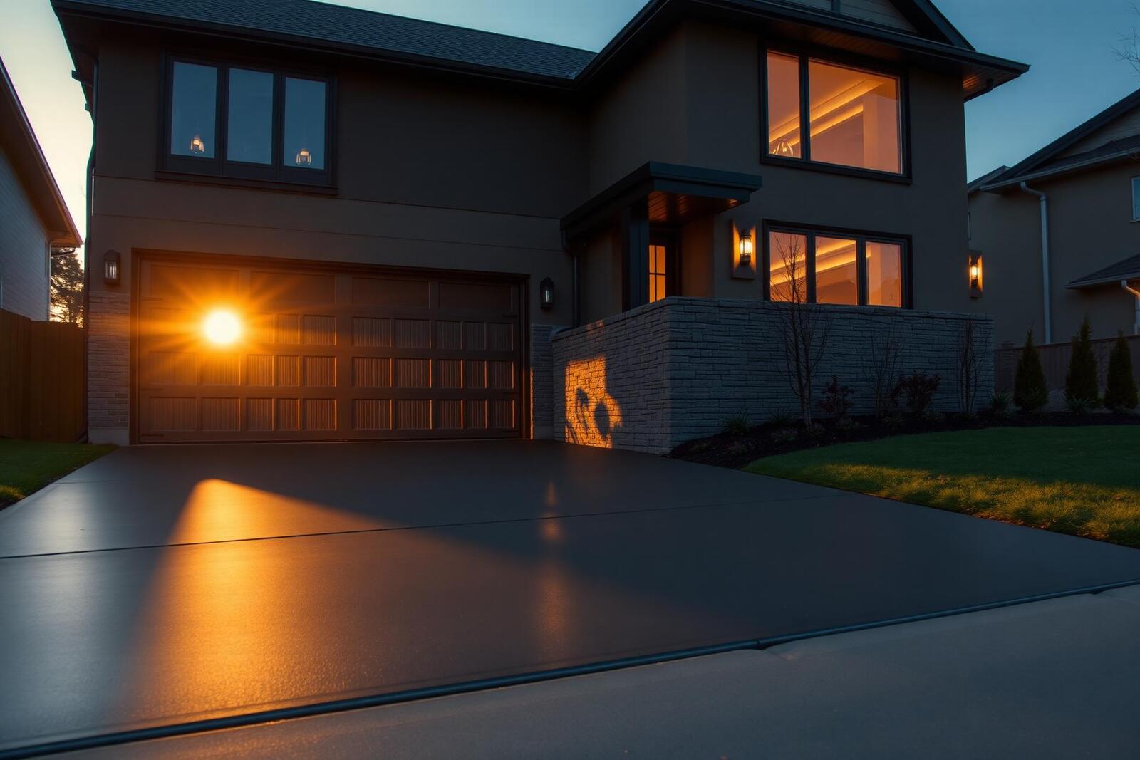 Concrete driveway