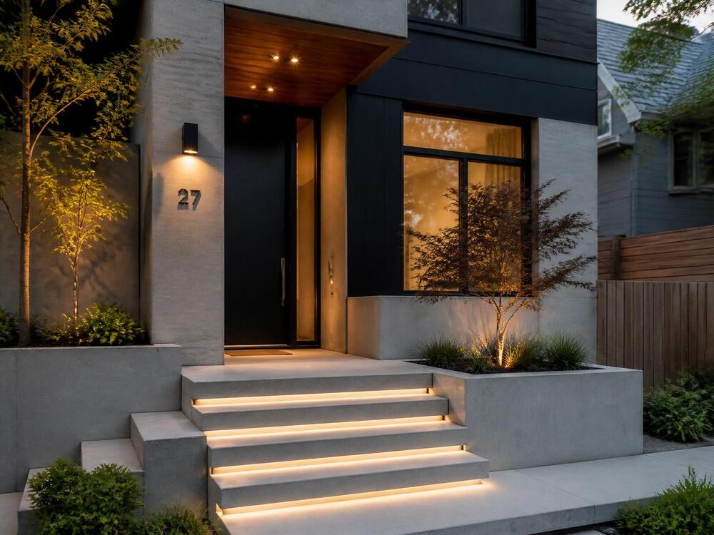 Concrete porch