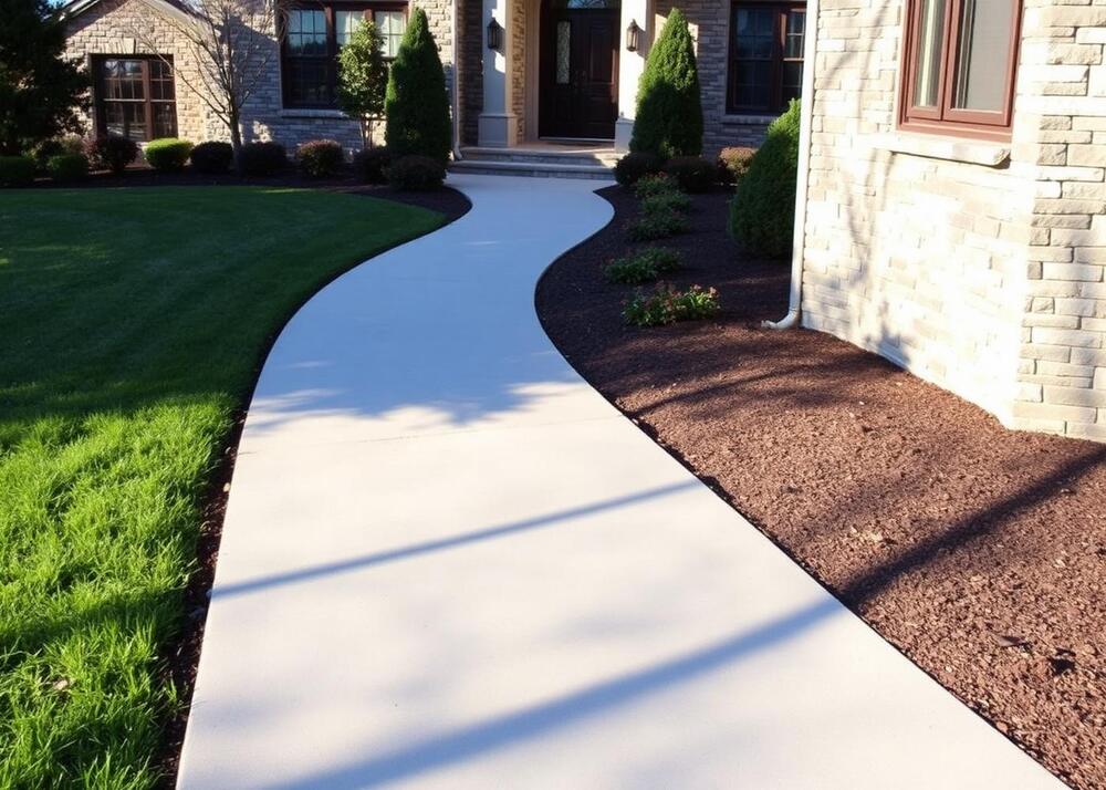 Concrete walkway